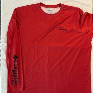 Columbia Men's Vibrant Red Long Sleeve Tee